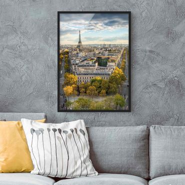 Bild mit Rahmen - Nice day in Paris - Hochformat