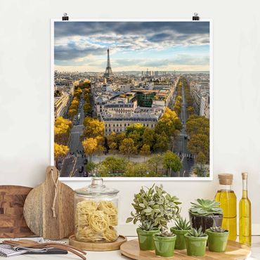Poster - Nice day in Paris - Quadrat 1:1