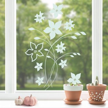 Fensterfolie - Fenstertattoo - Fensterdeko - No.SF961 Blumenpracht - Fensterbilder Frühling