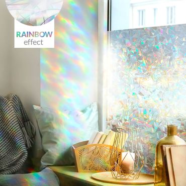 3D Regenbogen-Effekt Fensterfolie statisch haftend