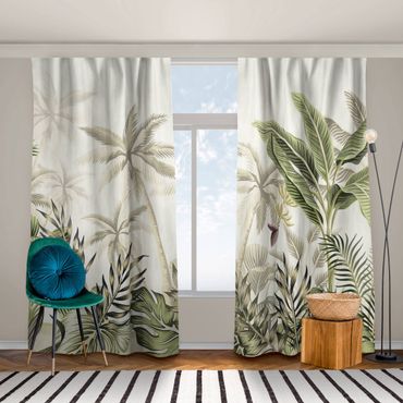 Vorhang - Palmen im Dschungel