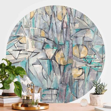 Runde Tapete selbstklebend - Piet Mondrian - Komposition X
