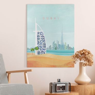 Leinwandbild - Reiseposter - Dubai - Hochformat 3:4
