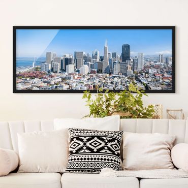 Bild mit Rahmen - San Francisco Skyline - Panorama