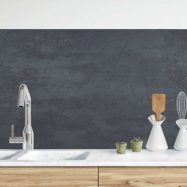 Küchenrückwand 3D-Struktur - Schimmernder Anthrazit Beton