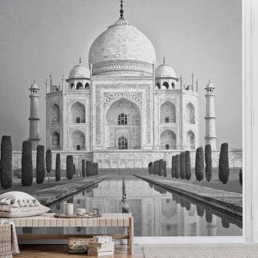 Metallic Tapete  - Taj Mahal mit Garten