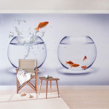 Fototapete - Flying Goldfish
