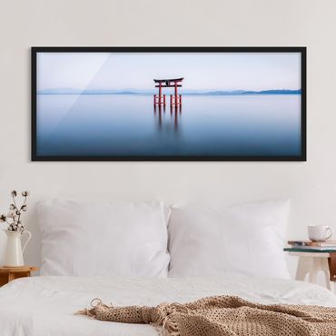 Bild mit Rahmen - Torii im Wasser - Panorama