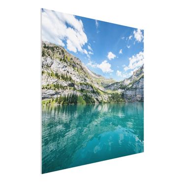 Forex Fine Art Print - Traumhafter Bergsee - Quadrat 1:1