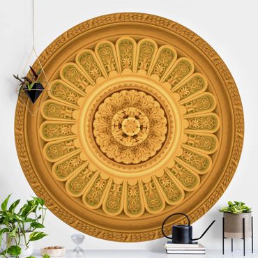 Runde Tapete selbstklebend - Viktorianische Ornamentik im Kreis
