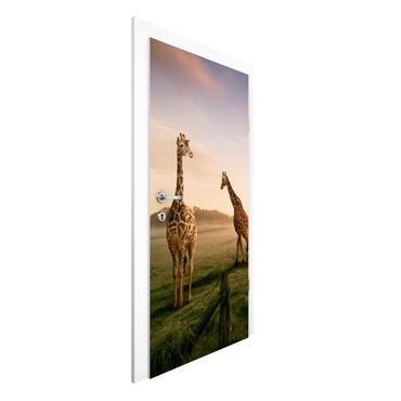 Türtapete - Surreal Giraffes