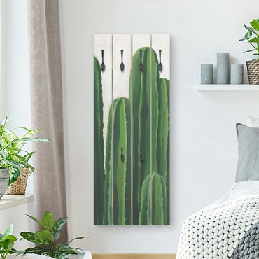 Wandgarderobe Holz - Lieblingspflanzen - Kaktus