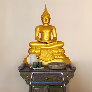 Wandtattoo Zen Buddha Gold