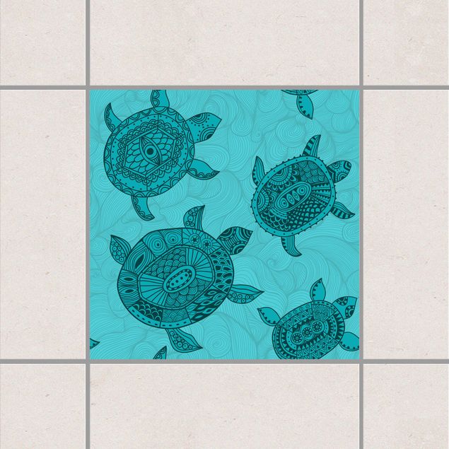 Wanddeko Küche Polynesische Meeresschildkröten