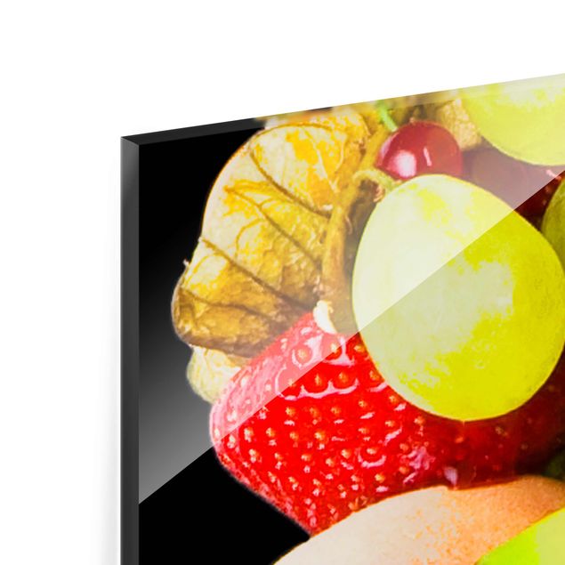 Glas Wandbilder Colourful Exotic Fruits