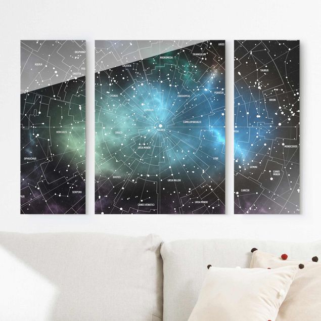 Küche Dekoration Sternbilder Karte Galaxienebel