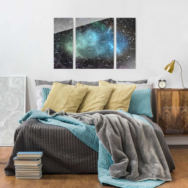 Wandbilder Architektur & Skyline Sternbilder Karte Galaxienebel