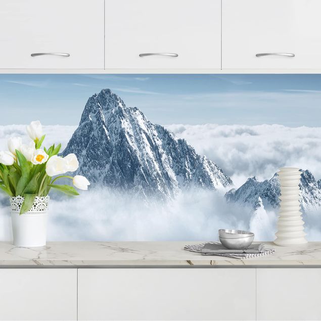 Küche Dekoration Die Alpen über den Wolken