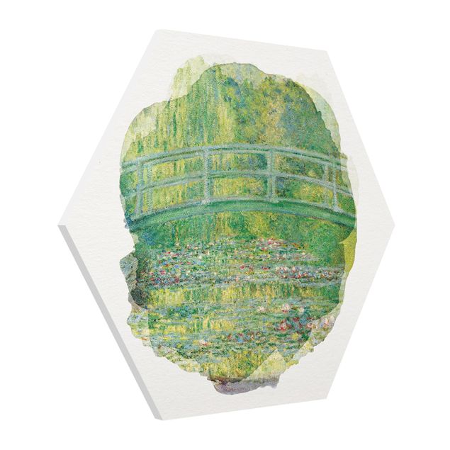 Wandbilder Landschaften Wasserfarben - Claude Monet - Japanische Brücke