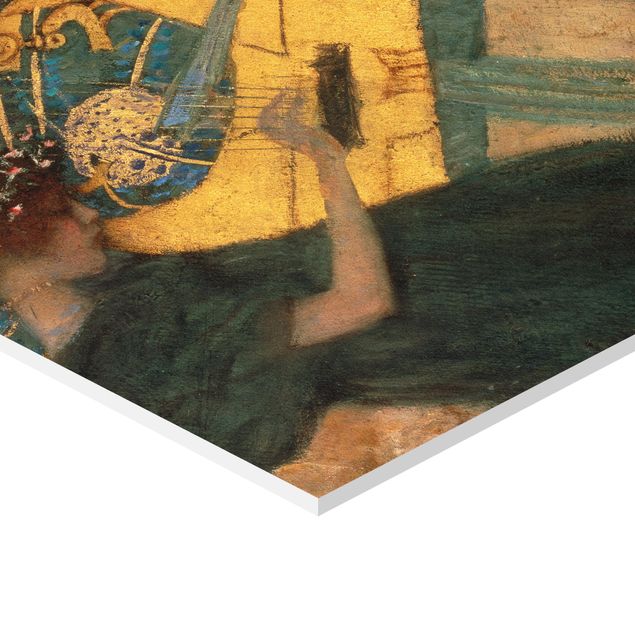 Wandbilder Grün Gustav Klimt - Die Musik