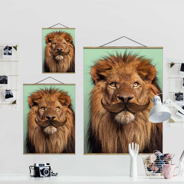 Wandbilder Braun Löwe mit Bart