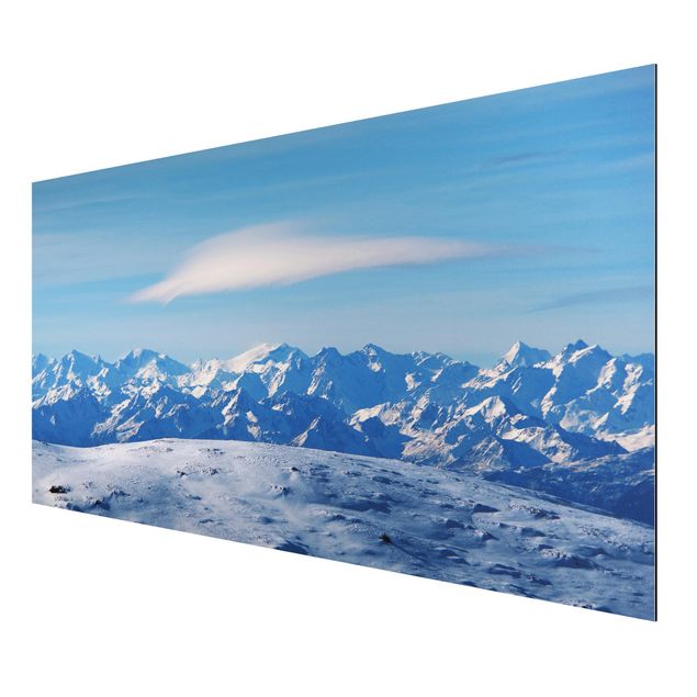 Wandbilder Landschaften Verschneite Bergwelt