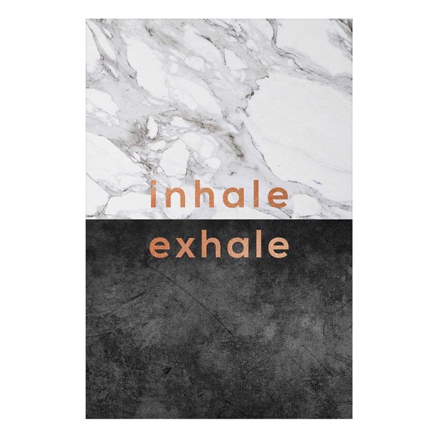 Wandbilder Kunstdrucke Inhale Exhale Kupfer und Marmor