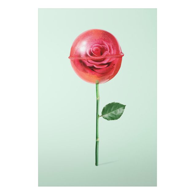 Wandbilder Floral Rose mit Lollipop