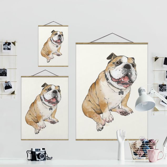 Laura Graves Art Bilder Illustration Hund Bulldogge Malerei