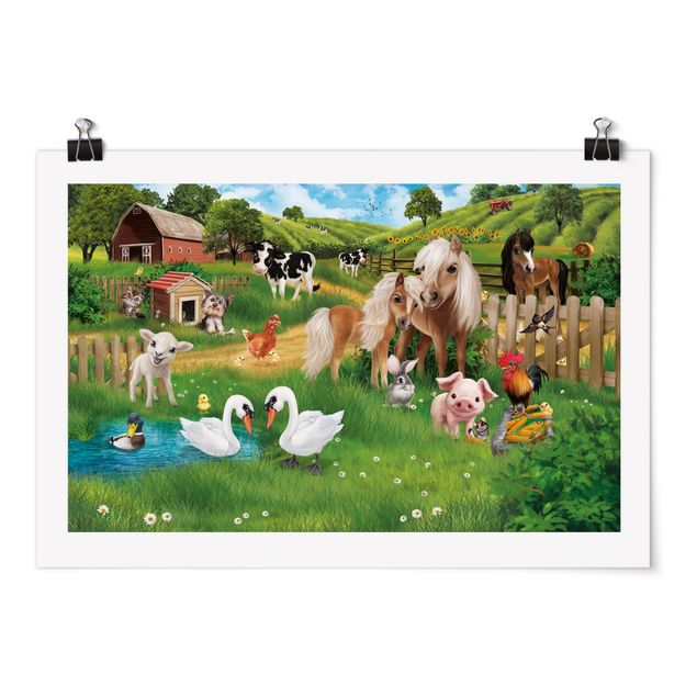 Wandbilder Modern Tiere auf dem Bauernhof