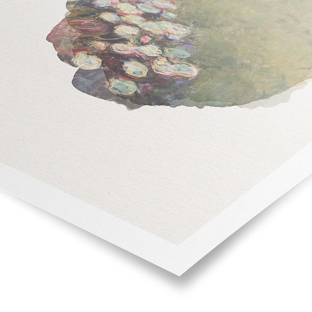 Kunstkopie Poster Wasserfarben - Claude Monet - Seerosen