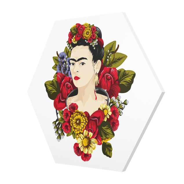 Bilder auf Hartschaumplatte Frida Kahlo - Rosen