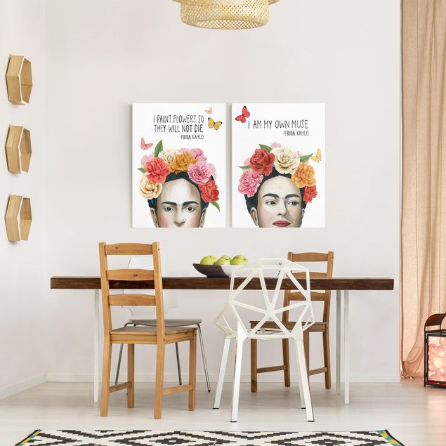Wandbilder Floral Fridas Gedanken Set I
