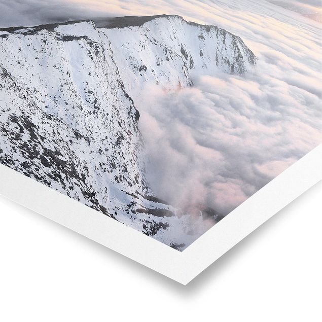Poster Naturbilder Blick über Wolken und Berge