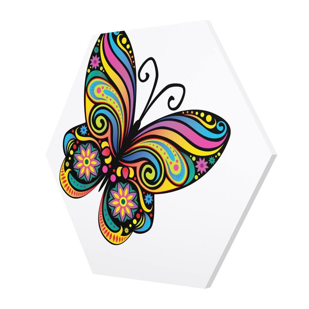 Foto auf Hartschaumplatte No.BP22 Mandala Schmetterling