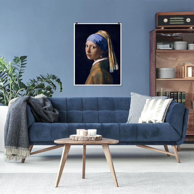 Kunstkopie Poster Jan Vermeer van Delft - Das Mädchen mit dem Perlenohrgehänge