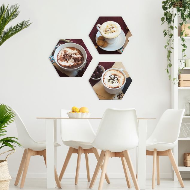 Wandbilder Modern Heiße Schokolade mit Sahne