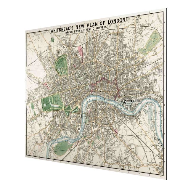 Wandbilder Architektur & Skyline Vintage Stadtplan London
