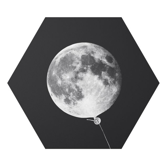 Bilder auf Hartschaumplatte Luftballon mit Mond
