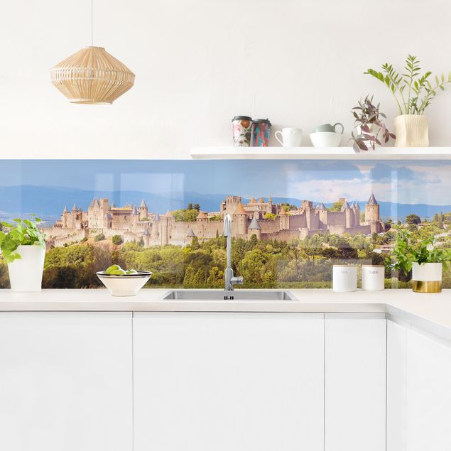 Küchenrückwand Folie selbstklebend Skyline Burg im Grünen
