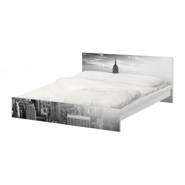 Möbelfolie für IKEA Malm Bett niedrig 140x200cm - Klebefolie No.34 Manhattan Skyline Panorama