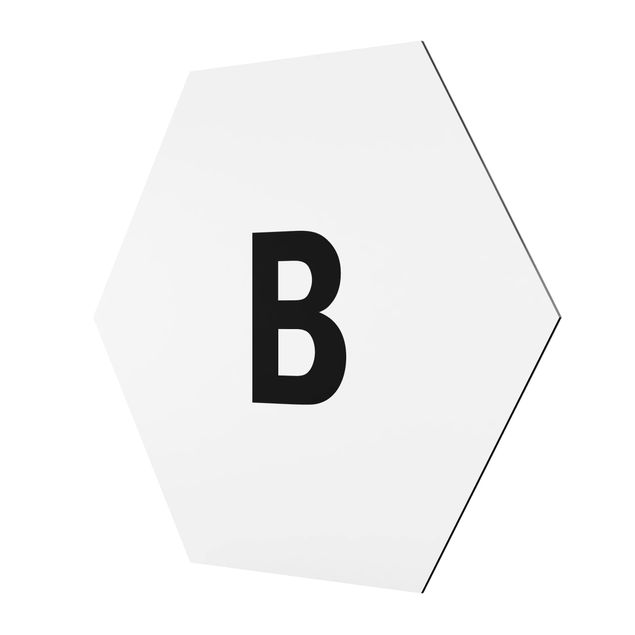 Hexagon Bilder Buchstabe Weiß B
