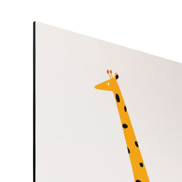 Wandbilder Modern Gelbe Giraffe