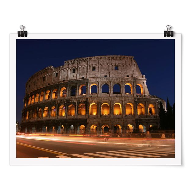 Wandbilder Architektur & Skyline Colosseum in Rom bei Nacht