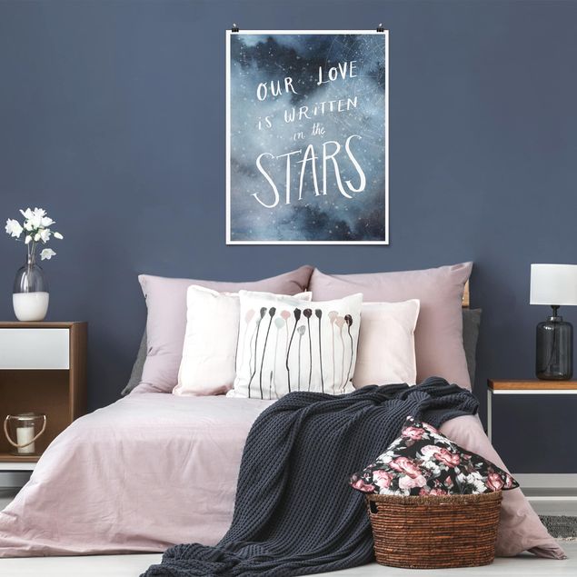 Poster mit Sprüchen Himmlische Liebe - Sterne