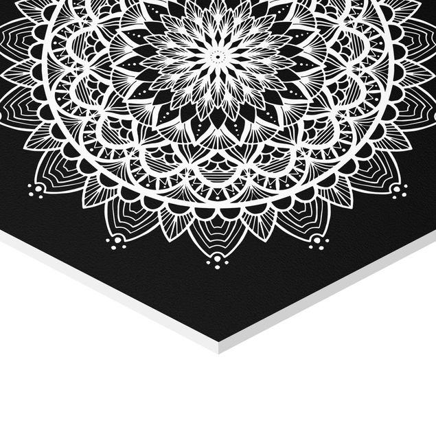 schöne Bilder Mandala Illustration shabby Set schwarz weiß