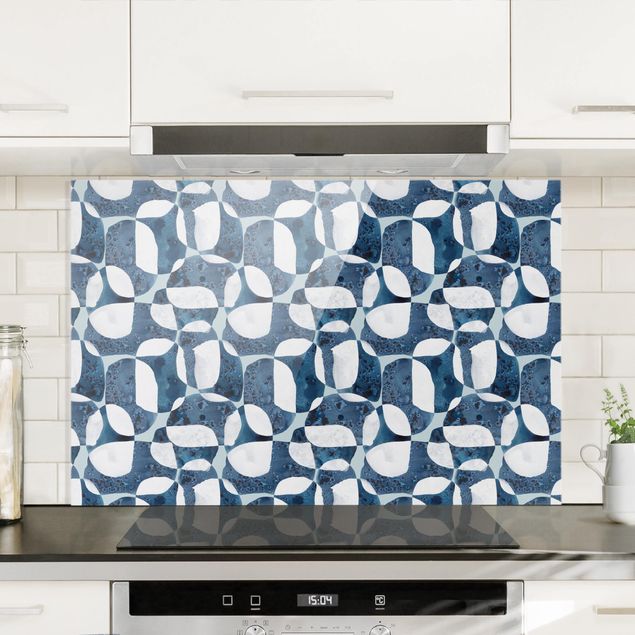 Küche Dekoration Lebende Steine Muster in Blau