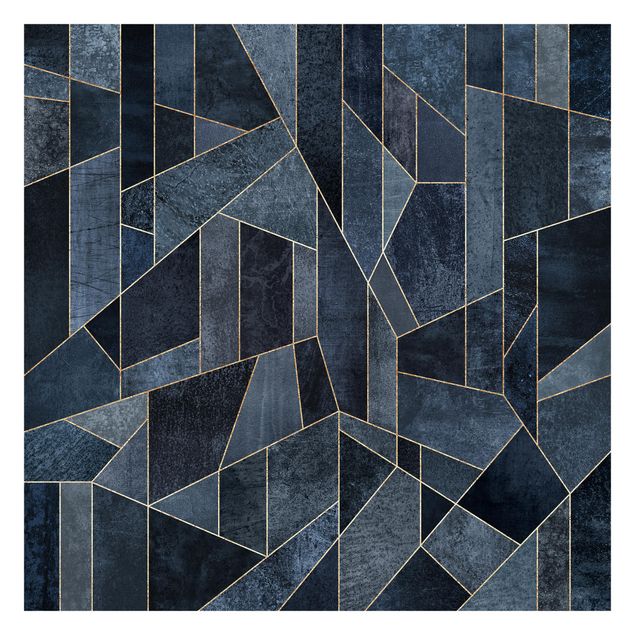 Elisabeth Fredriksson Bilder Blaue Geometrie Aquarell