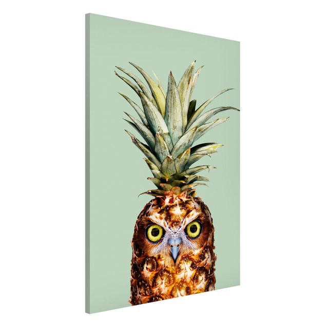 Wandbilder Früchte Ananas mit Eule