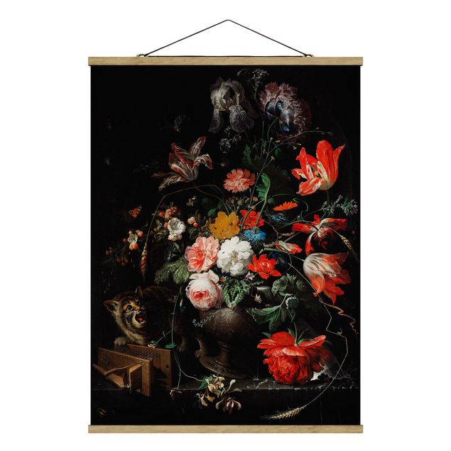 Wandbilder Floral Abraham Mignon - Das umgeworfene Bouquet